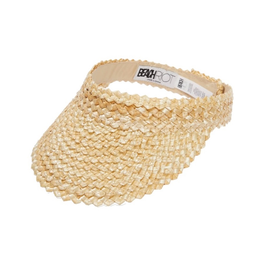 Beach Riot Wide Brim Straw Sun Visor